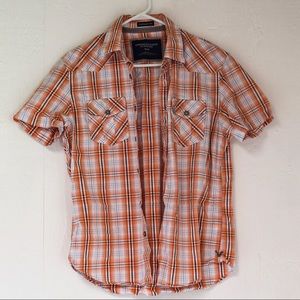 AMERICAN EAGLE-Short Sleeve Button Down-SizeMedium